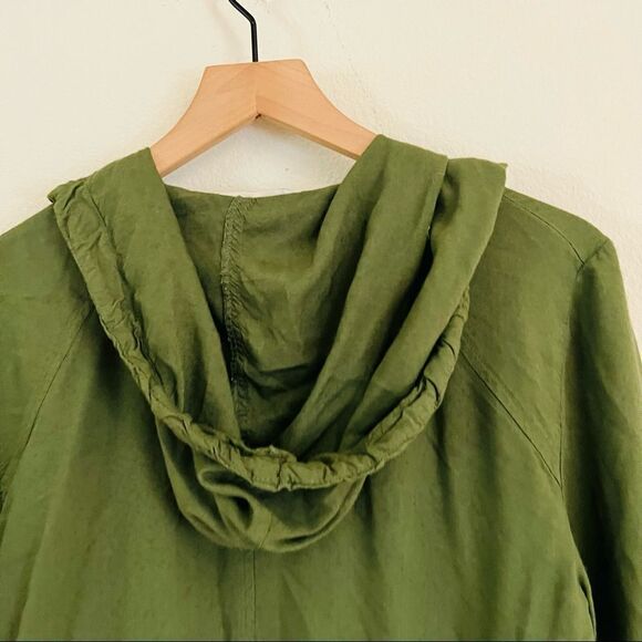 Band of Gypsies Women's Olive Green Hooded Boho Jacket Size Medium - Picture 6 of 9